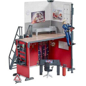 Bworld Feuerwache mit Feuerwehrmann BRUDER U62702