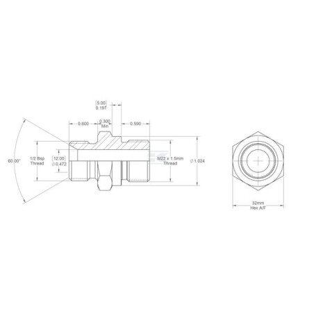 Raccord BURNETT & HILLMAN VNBM0822ISO6149