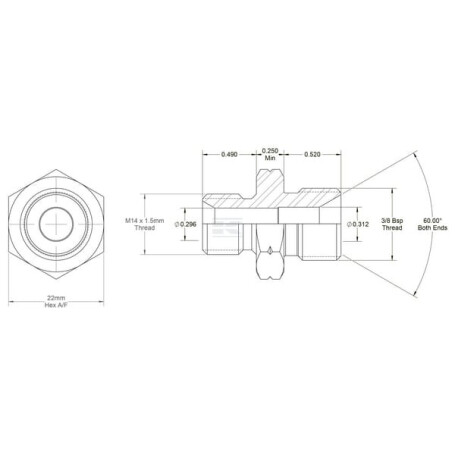 Raccord BURNETT & HILLMAN VNBM0614ISO6149