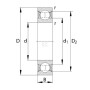 Roulement rainuré à billes SKF W6092RS1