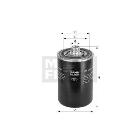 Filtre hydraulique MANN-FILTER WD9404