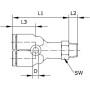 Raccord UNIVERSEL YCRMT414P