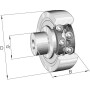 Galet à billes INA/FAG ZL5202DRS