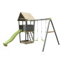 EXIT Aksent tour de jeu en bois avec balanc,oire 2 sieges - gris