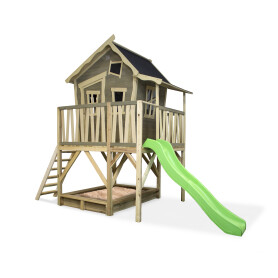 EXIT Crooky 550 cabane de jeu en bois - gris-beige