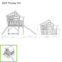 EXIT Crooky 550 cabane de jeu en bois - gris-beige