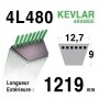 Courroie 4L48 - 4L480 MTD 7540200 754-0200 7540276 JOHN DEERE 44483 MURRAY 20556 - 37x2 - 25121