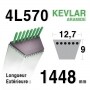 Courroie 4L570 - 4L57 MTD 754124 - 90-47-308 JOHN DEERE m43489 - m47770 STAUB 519003581 - 30121