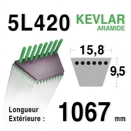 Courroie 5L420 - 5L42 MTD 75404171 JOHN DEERE m76054