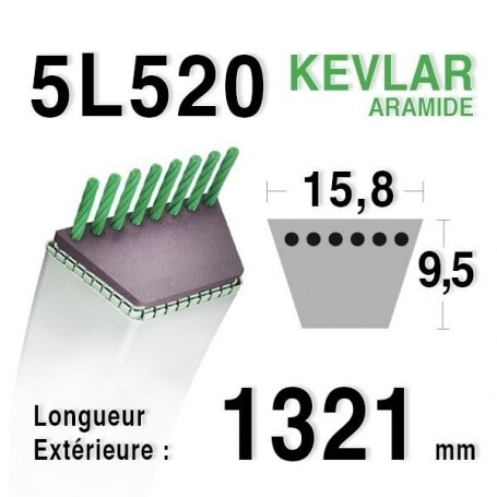 Cinghia trazione 15,9x1321 mm MTD 7540754 754 0754