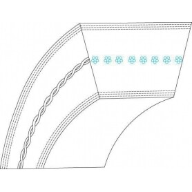 Courroie trapézoïdale MTD 75404285 - 754-04285
